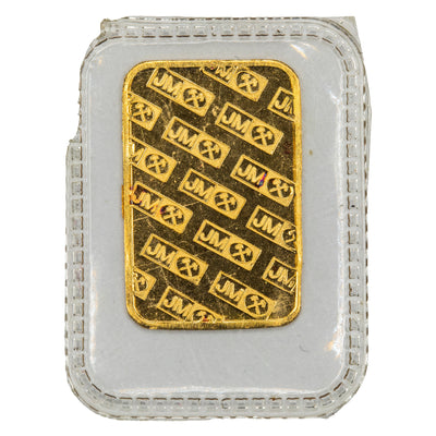 SOLD Johnson Matthey JM 1 Gram .9999 Gold Bar Sealed