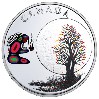 Canada 2018 $3 13 Teachings from Grandmother Moon: Falling Leaves Moon .9999 Fine Silver Coin