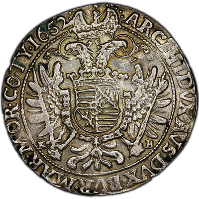 SOLD Hungary 1652 One Thaler Silver Coin
