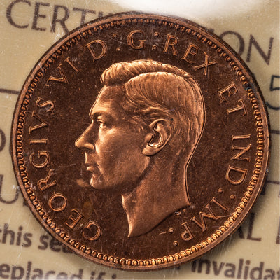 SOLD Canada 1946 1 Small Cent Coin - ICCS Specimen SP-66 Red