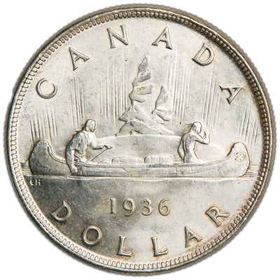 Canada 1936 $1 Silver Dollar Coin - Uncirculated +