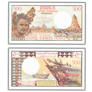 SOLD Djibouti 1979 500 Francs Note P #36a - Choice UNC