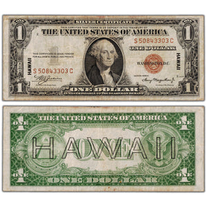 SOLD United States 1935 $1 Hawaii Silver Certificate Note - Circulated