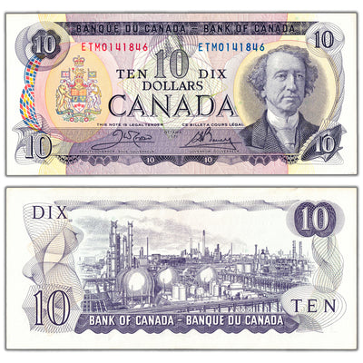 $10 1971 Bank of Canada Note Crow-Bouey ETM Prefix BC-49d - AU/UNC