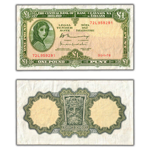 SOLD Ireland 1976 1 One Pound Note P #64d