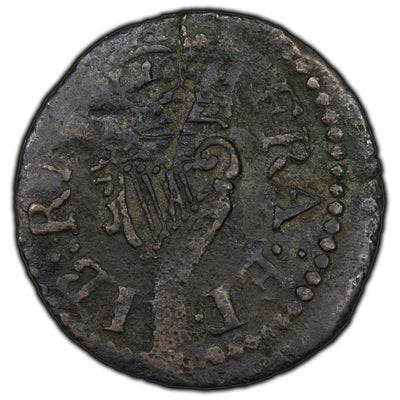 Ireland 1625-49 Charles I Farthing Coin MM: Cross