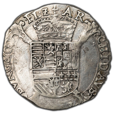 SOLD Spanish Netherlands 1598-1621 Flanders Escalin Silver Coin KM #23