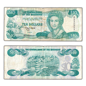 SOLD Bahamas 1974 (1984) $10 Ten Dollars Note P #46b