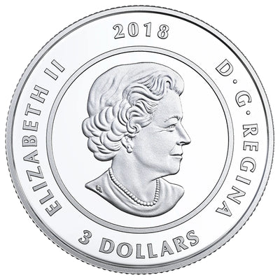 Canada 2018 $3 13 Teachings from Grandmother Moon: Falling Leaves Moon .9999 Fine Silver Coin