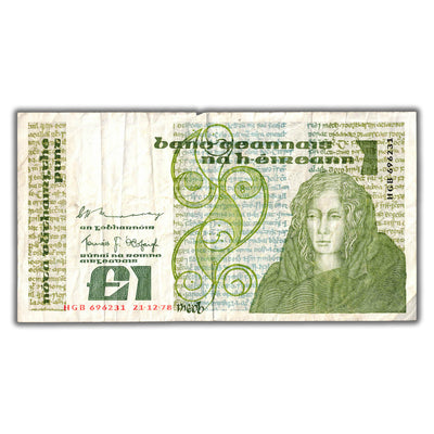 SOLD Ireland 1978 1 One Pound Note P #70b