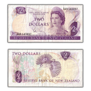 SOLD New Zealand N.D. (1977-1981) $2 Two Dollars Note P #164d