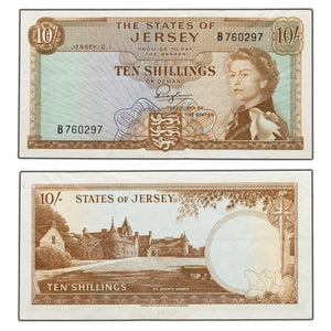 SOLD Jersey ND (1963) 1 One Pound Note P #7a - VF+