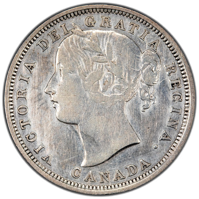 SOLD Canada 1858 20 Cents Silver Coin One Year Type! - Very Fine (cleaned)