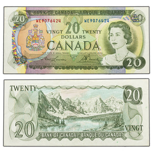 SOLD $20 1969 Bank of Canada Note Lawson-Bouey WE Prefix BC-50b