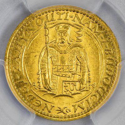 SOLD Czechoslovakia 1927 Dukat Gold Coin KM #8 - PCGS MS-65