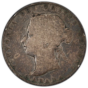 SOLD Canada 1871-H 50 Cents Half Dollar Silver Coin - Good