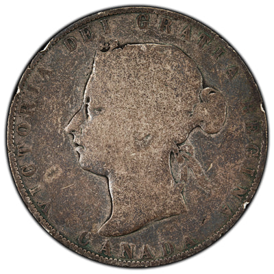 SOLD Canada 1871-H 50 Cents Half Dollar Silver Coin - Good