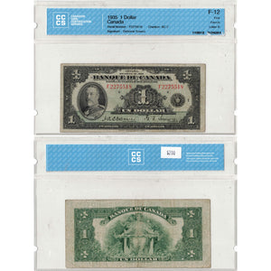 SOLD $1 1935 Banque du Canada Note French Text BC-2 - CCCS F-12