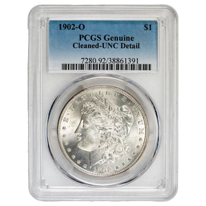 SOLD United States 1902-O $1 Morgan Silver Dollar Coin - PCGS UNC Detail (cleaned)