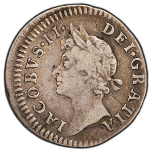 SOLD Great Britain 1687 4 Pence Silver Coin - James II