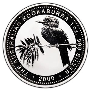 SOLD Australia 2000 $5 1oz .999 Fine Silver Kookaburra - In Capsule