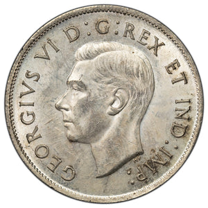 SOLD Canada 1941 50 Cents Half Dollar Silver Coin - AU