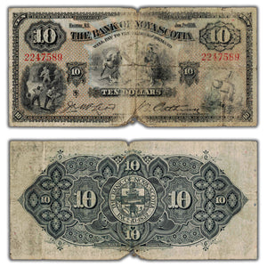 SOLD $10 1935 Bank of Nova Scotia Canada Chartered Note CH #550-36-04 - Rough/Filler
