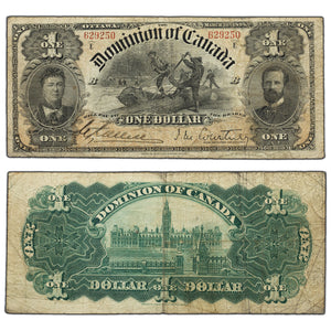 SOLD $1 1898 Dominion of Canada Note Series E DC-13b - Fine