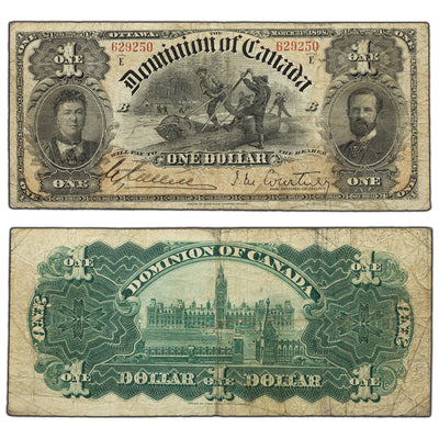 SOLD $1 1898 Dominion of Canada Note Series E DC-13b - Fine