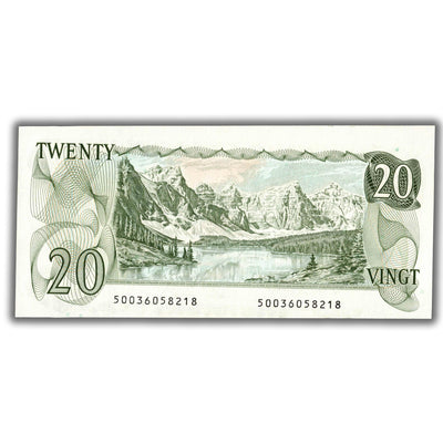 SOLD $20 1979 Bank of Canada Note Lawson-Bouey BC-54a - Cut Out of Register Error