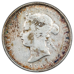 SOLD Canada 1883-H 25 Cents Quarter Silver Coin - Fine