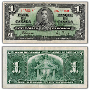 SOLD $1 1937 Bank of Canada Note Coyne-Towers M/N Prefix BC-21d - EF