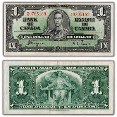 $1 1937 Bank of Canada Note Coyne-Towers M/N Prefix BC-21d - EF