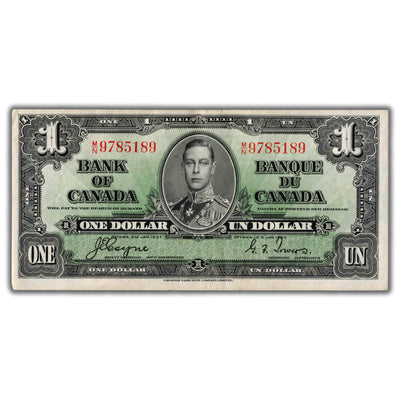 $1 1937 Bank of Canada Note Coyne-Towers M/N Prefix BC-21d - EF