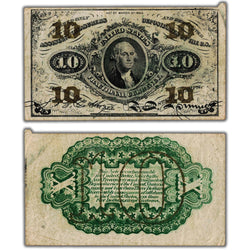 SOLD United States 1863 10 Cents Fractional Currency Note