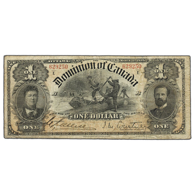 SOLD $1 1898 Dominion of Canada Note Series E DC-13b - Fine