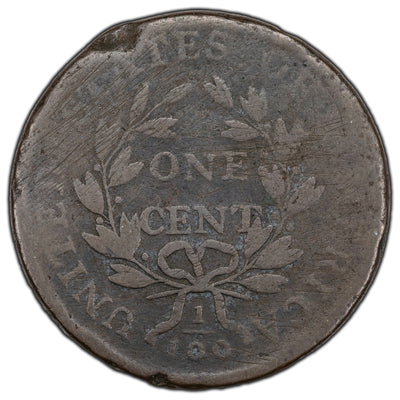 United States 1798 Draped Bust Large Cent Coin - Low Grade Filler