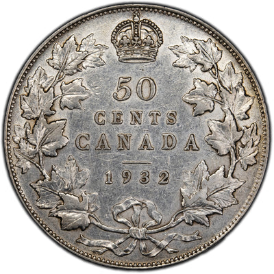 SOLD Canada 1932 50 Cents Half Dollar Silver Coin - About EF