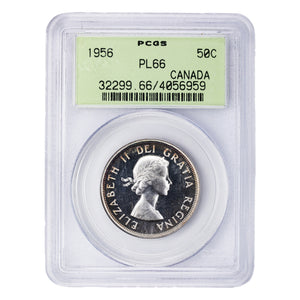 SOLD Canada 1956 50 Cents Half Dollar Silver Coin - PCGS Proof Like PL-66