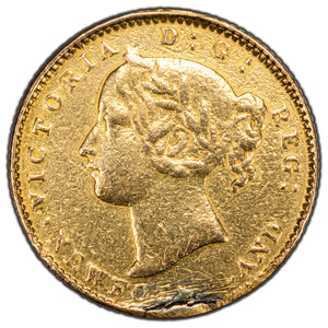 SOLD Newfoundland 1885 $2 Two Dollars Gold Coin - Damaged / Ex. Jewellery