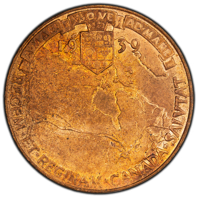 Canada 1939 Royal Visit Bronze Medallion 25mm - Choice Uncirculated