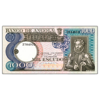 Angola 1973 1000 Escudos Note P #108 - AU/UNC