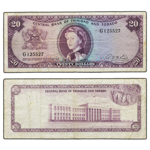 SOLD Trinidad and Tobago 1964 $20 Twenty Dollars Note P #29b