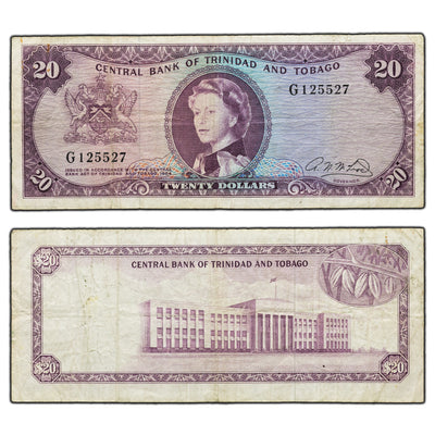 SOLD Trinidad and Tobago 1964 $20 Twenty Dollars Note P #29b