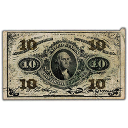 SOLD United States 1863 10 Cents Fractional Currency Note