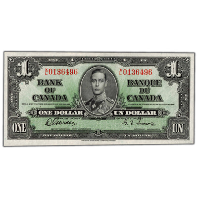 $1 1937 Bank of Canada Note Gordon-Towers X/L Prefix BC-21c - Choice UNC