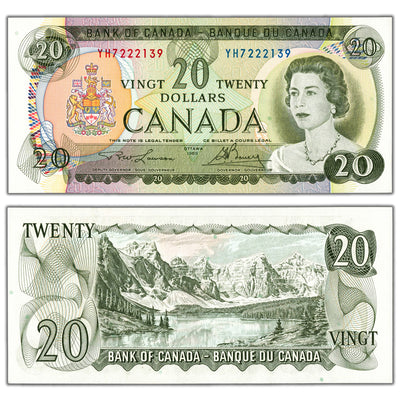 $20 1969 Bank of Canada Note Lawson-Bouey YH Prefix BC-50b - Choice UNC