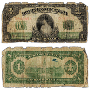 $1 1917 Dominion of Canada Note Saunders with Seal Series C DC-23c - Filler