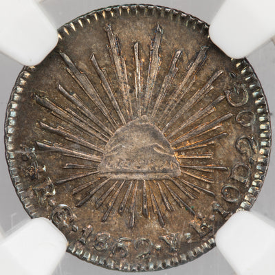 SOLD Mexico 1862 Go-YE 1/2 Half Real Silver Coin - NGC MS-65