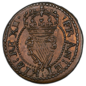 SOLD Ireland 1625-49 Farthing Coin MM: Woolpack S-6526 - Very Nice Example for Type